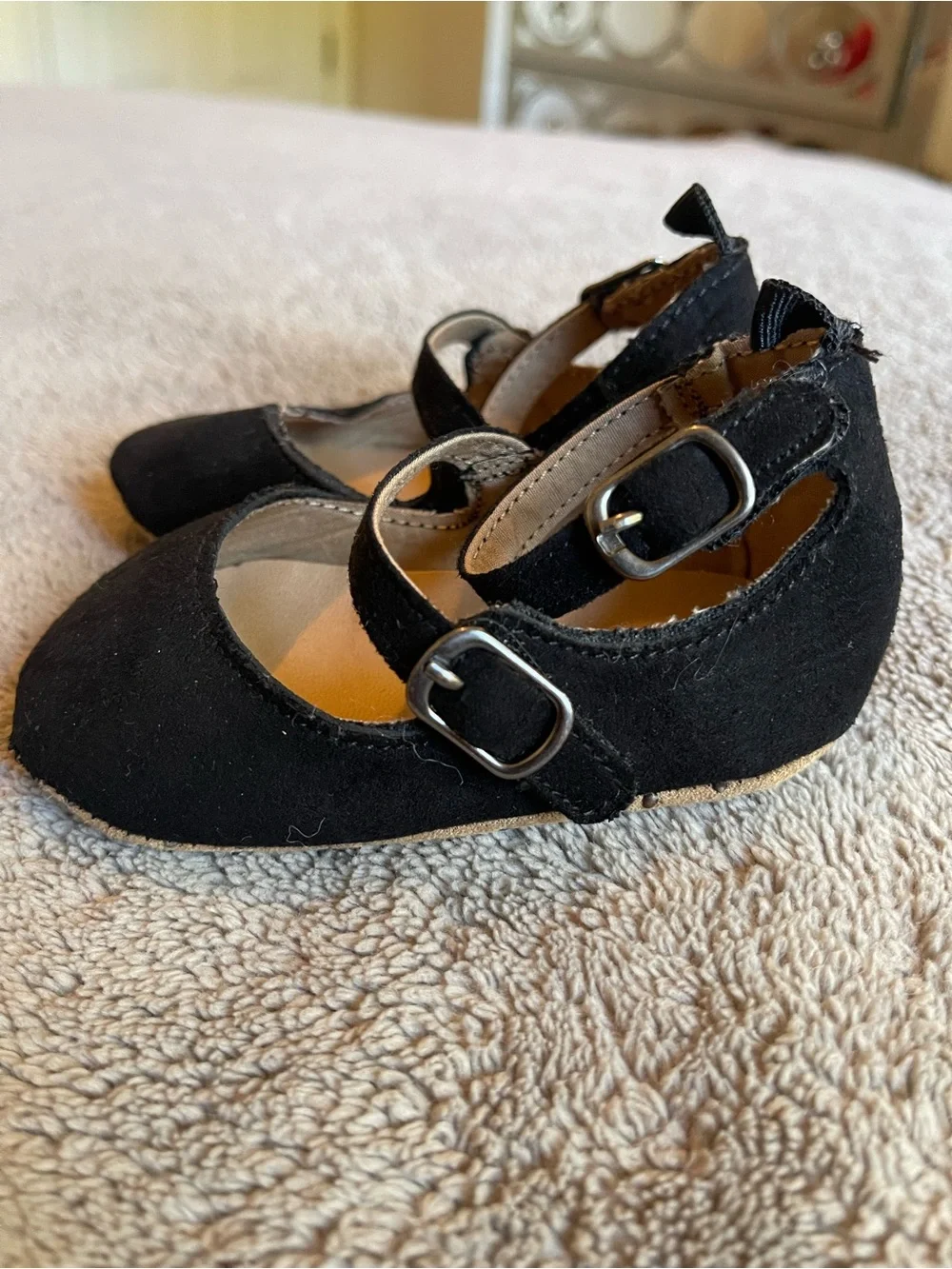 Old Navy Black Double-Strap Mary Jane Dress Shoes